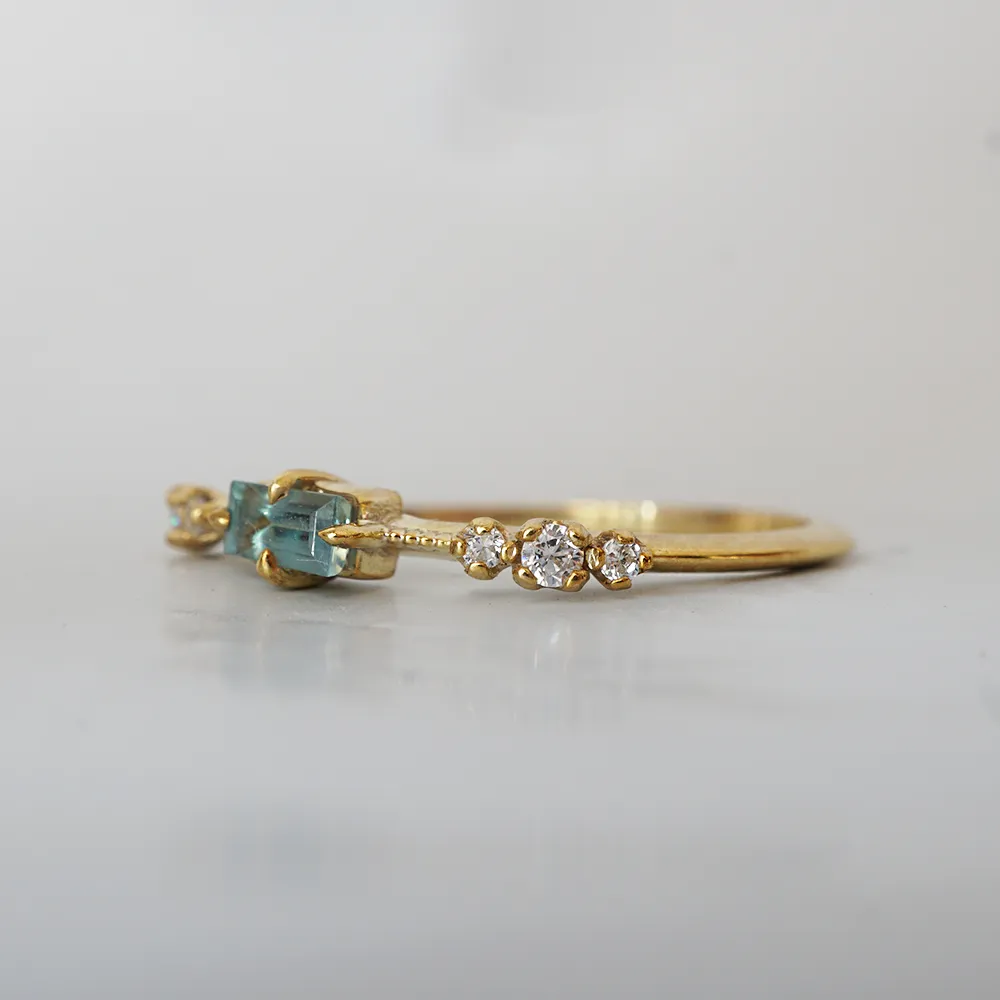 Limited Edition: 14K Dainty Alexandrite Baguette Ring