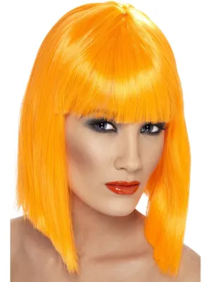 Long Bob Wig Neon Orange