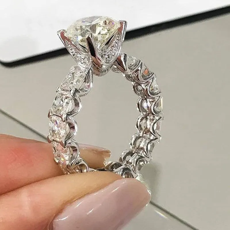 Luxury Retro Sapphire Engagement Ring for Women Party Gift Jewelry