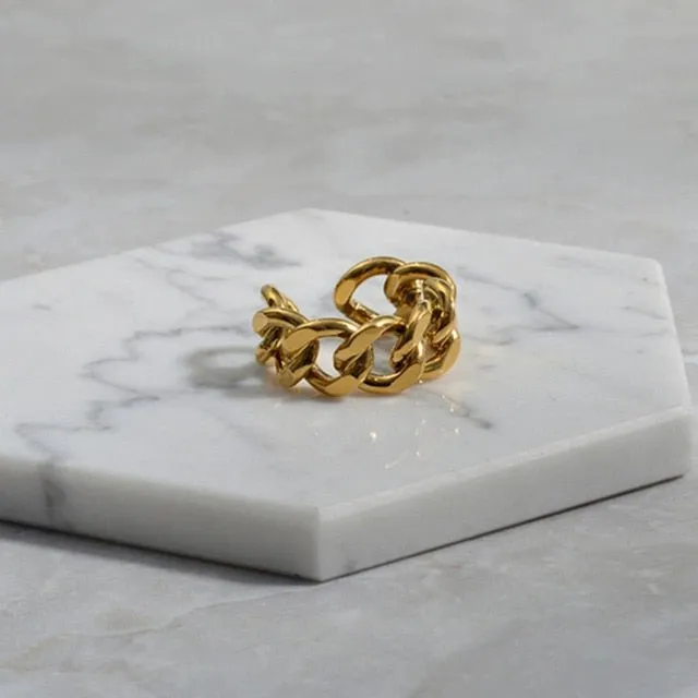 Luxury Retro Silver Ring Women Girls Anniverssary Jewelry Gift