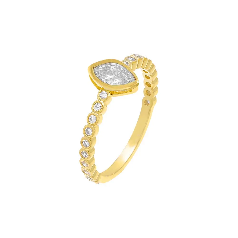 Marquise Shape Bezel Ring