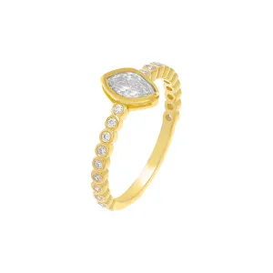 Marquise Shape Bezel Ring