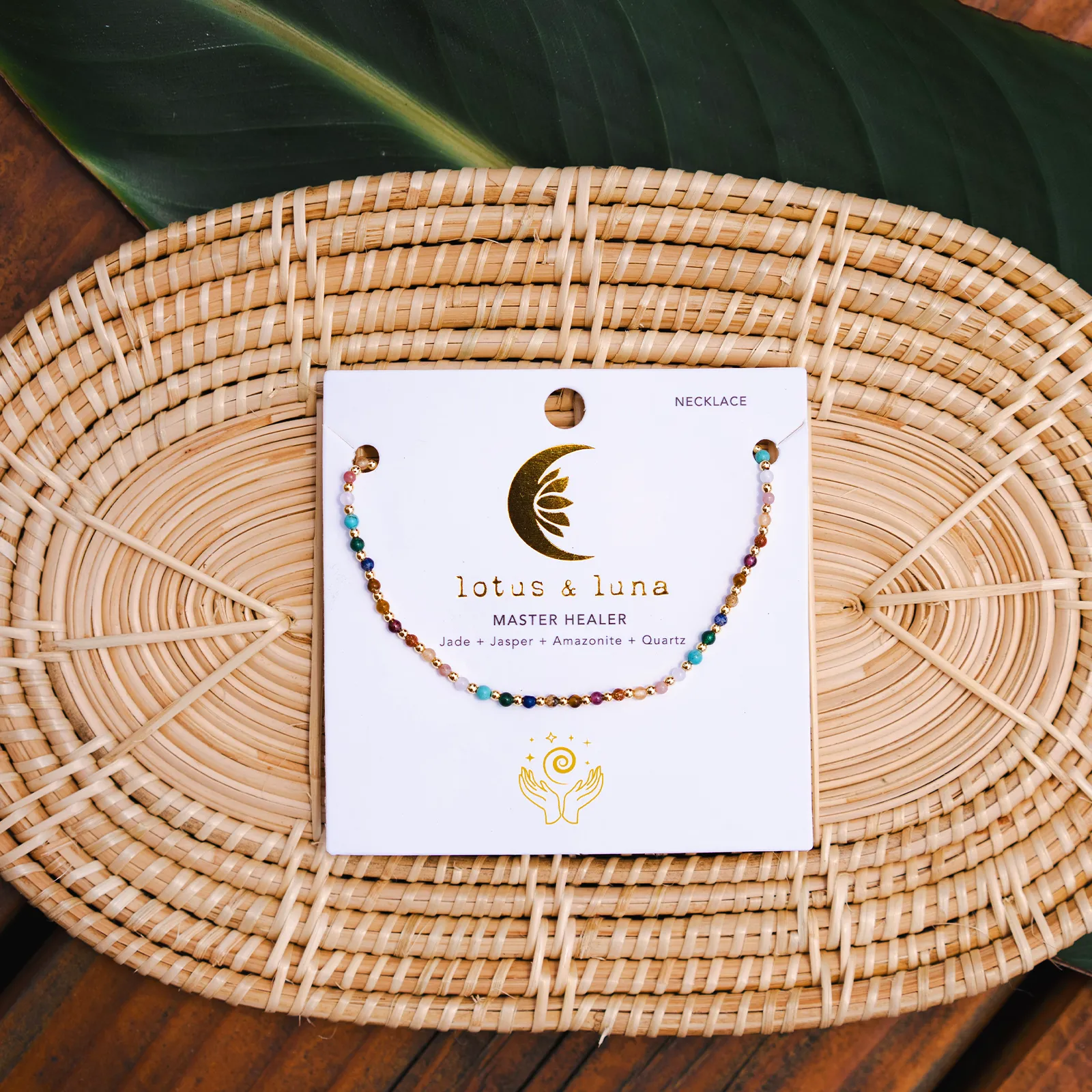 Master Healer 2mm Healing   Circles in the Sand Necklace Stack