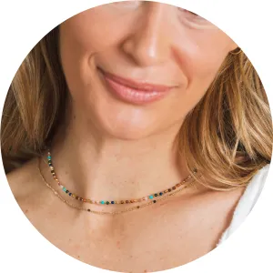 Master Healer 2mm Healing   Circles in the Sand Necklace Stack