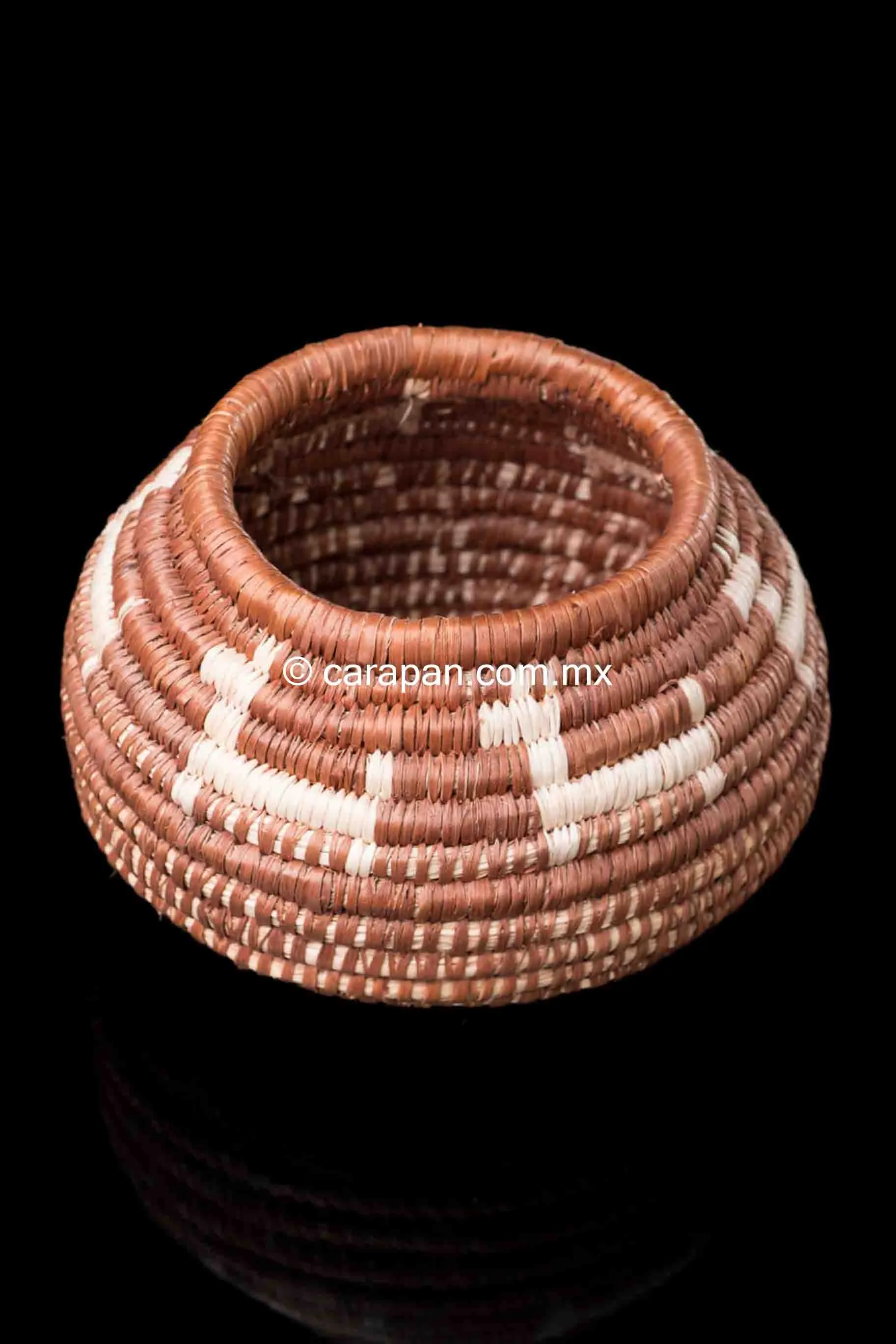 Mexican Seri Indian Corita Basket Torote Fibers w Donkeys