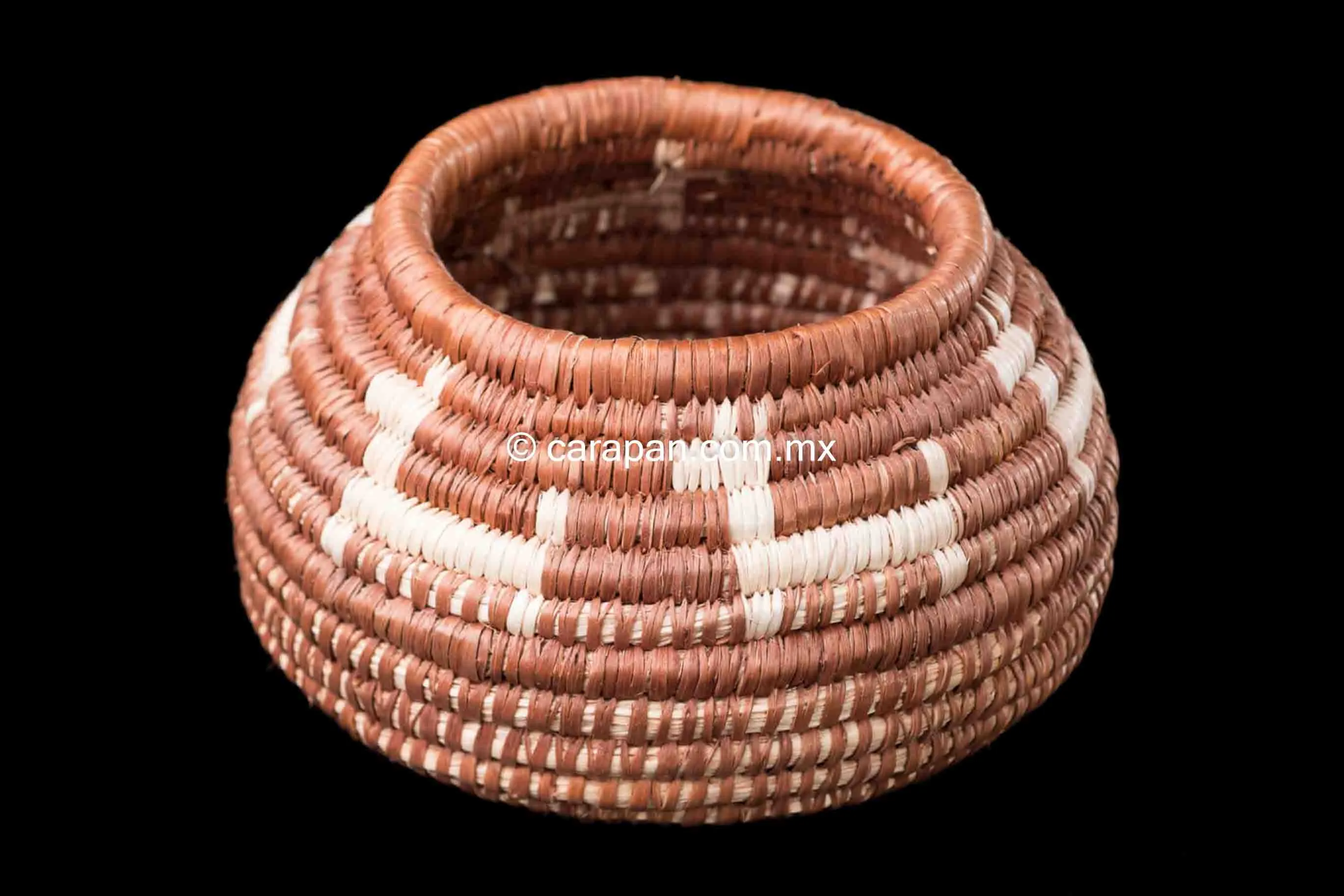 Mexican Seri Indian Corita Basket Torote Fibers w Donkeys