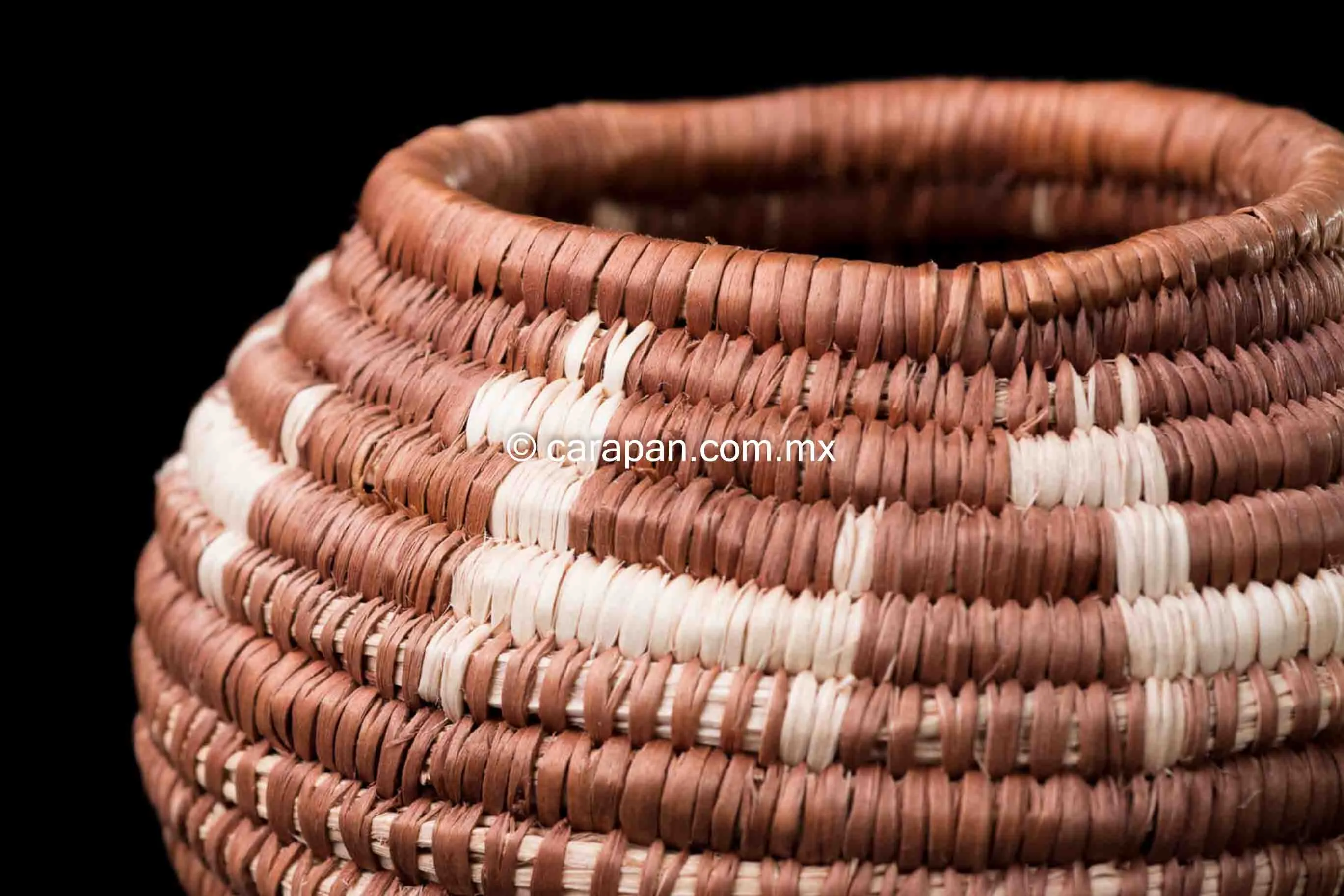 Mexican Seri Indian Corita Basket Torote Fibers w Donkeys