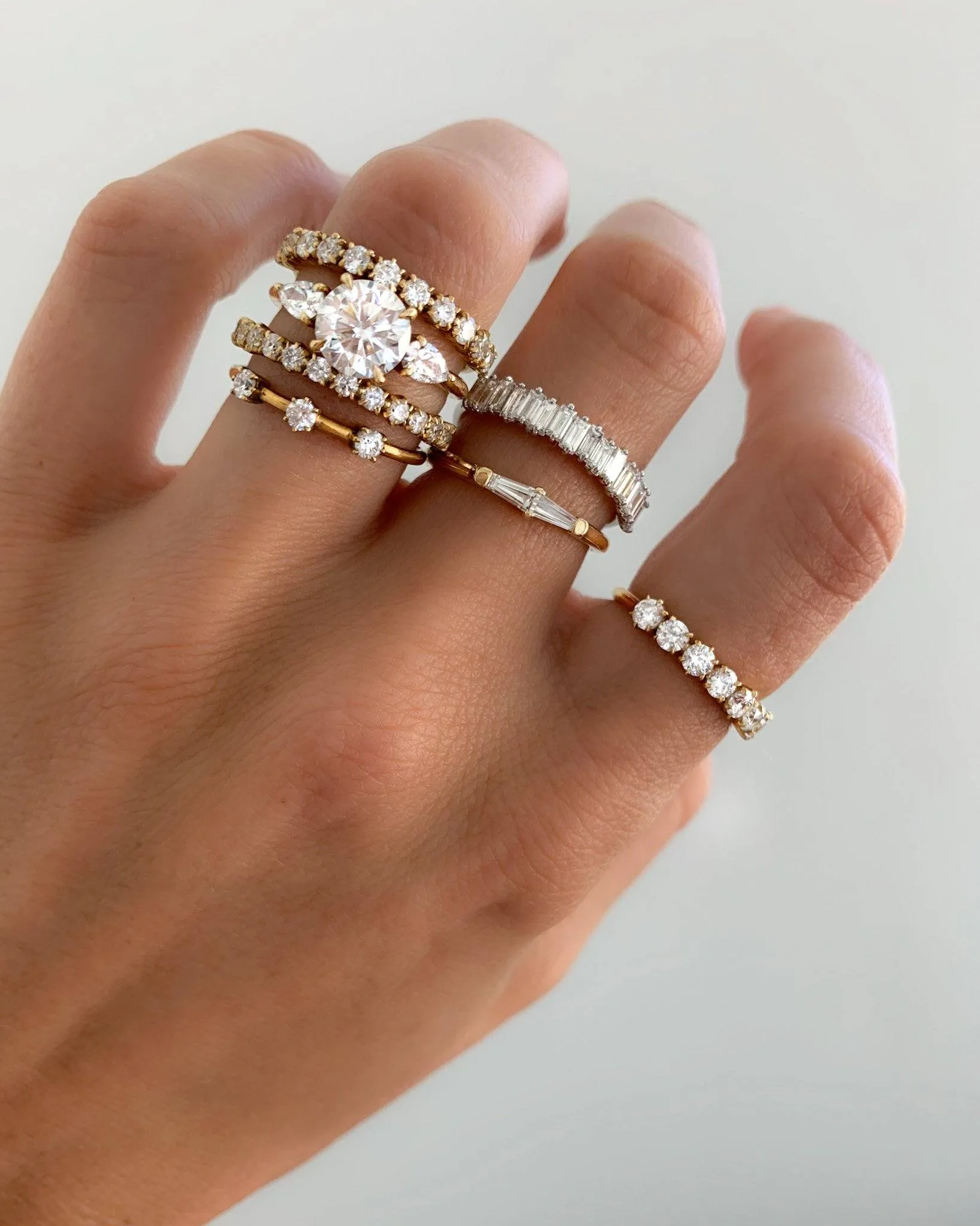 Midi Baguette Diamond Wedding Band