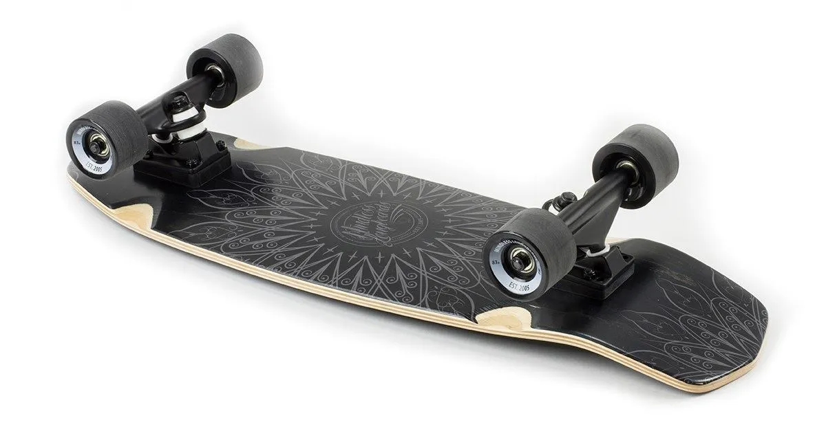Mindless Mandala Black Cruiser Skateboard - 8.125" x 28"