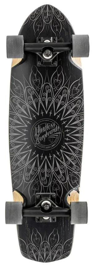 Mindless Mandala Black Cruiser Skateboard - 8.125" x 28"