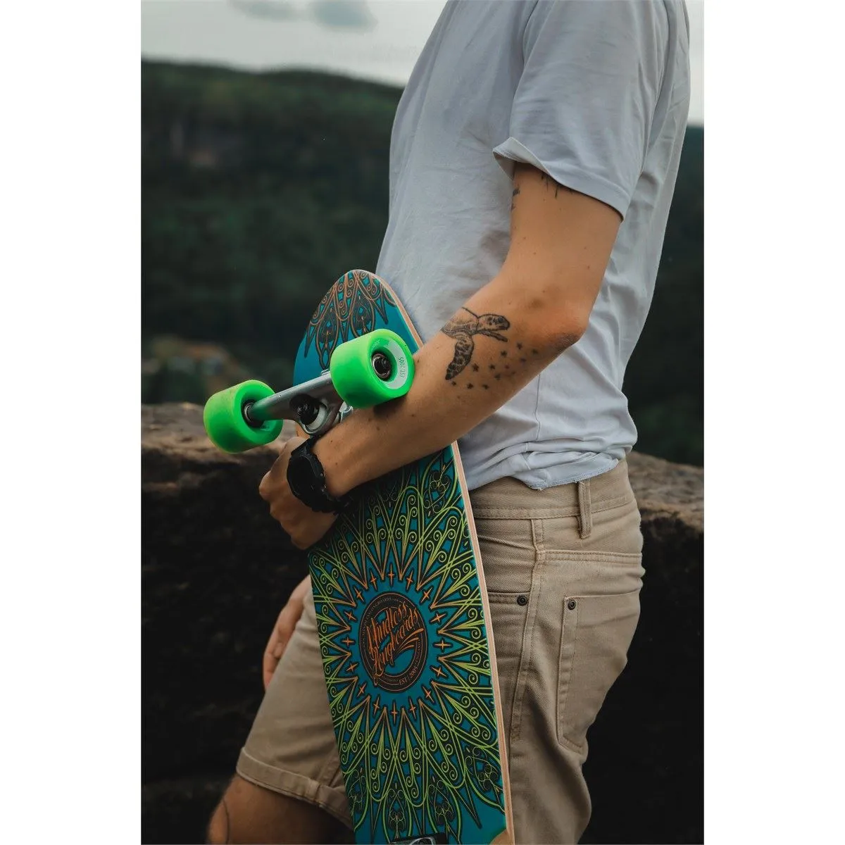 Mindless Mandala Blue Cruiser Skateboard - 8.125" x 28"