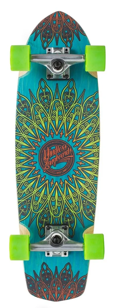 Mindless Mandala Blue Cruiser Skateboard - 8.125" x 28"