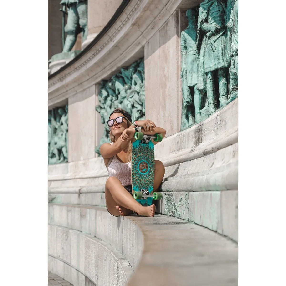 Mindless Mandala Blue Cruiser Skateboard - 8.125" x 28"