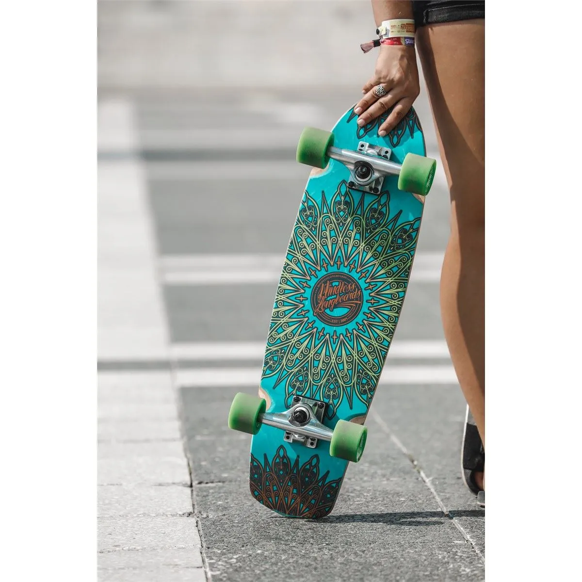 Mindless Mandala Blue Cruiser Skateboard - 8.125" x 28"