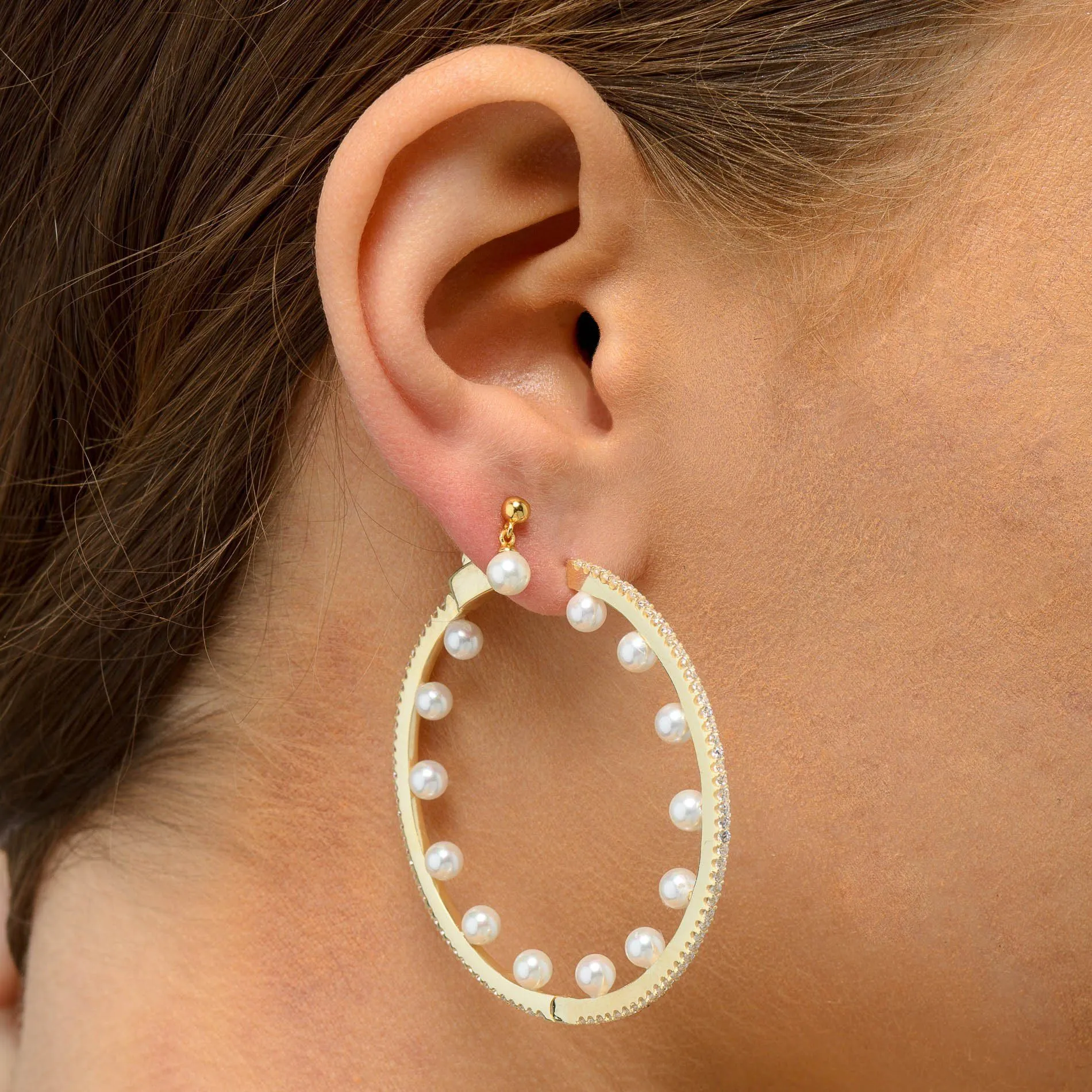 Mini Pearl Drop Stud Earring