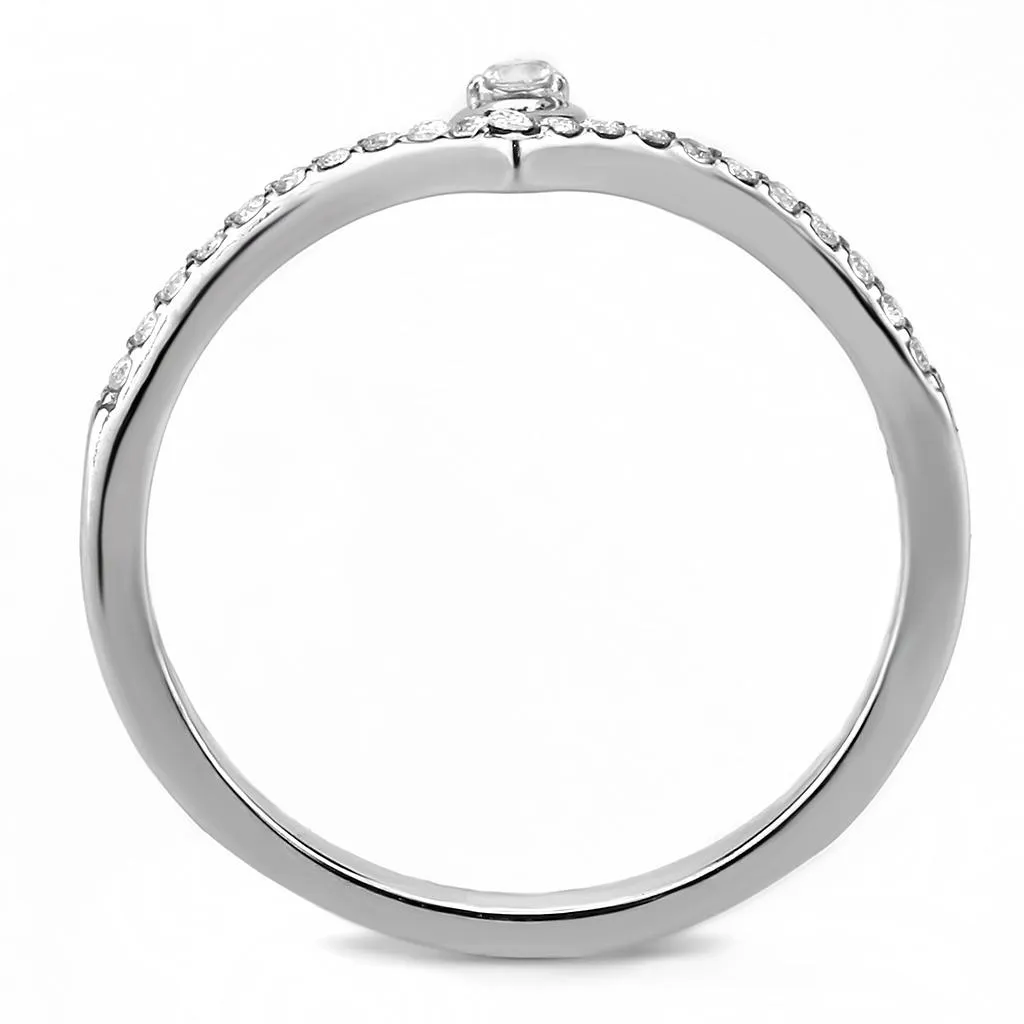 MT732 - Dainty Minimalistic Chevron Stainless Steel Newest Ring