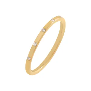 Multi Diamond Dainty Band 14K