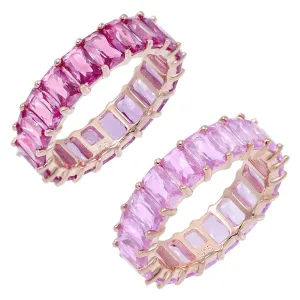 Multi Pink Eternity Bands Combo Set