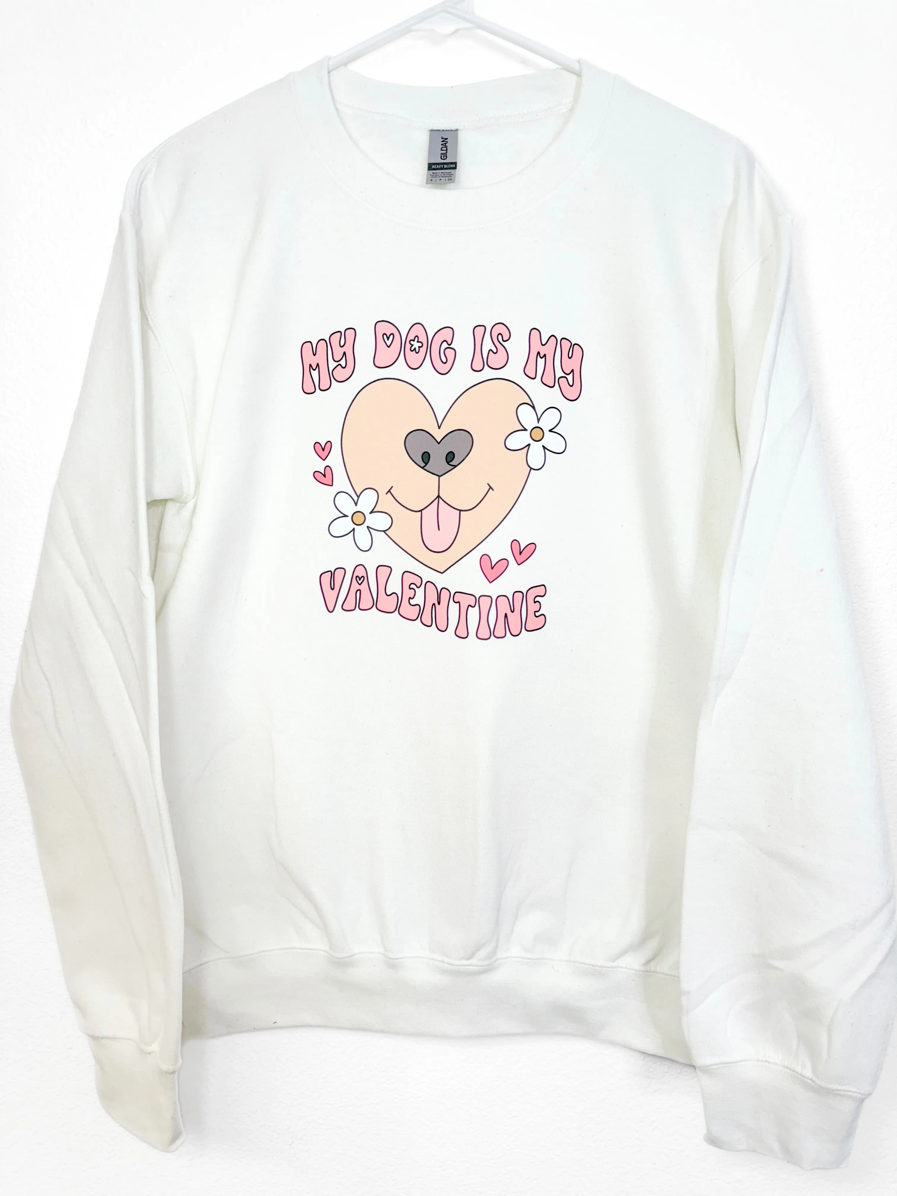 My Dog is My Valentine Retro Sweatshirt