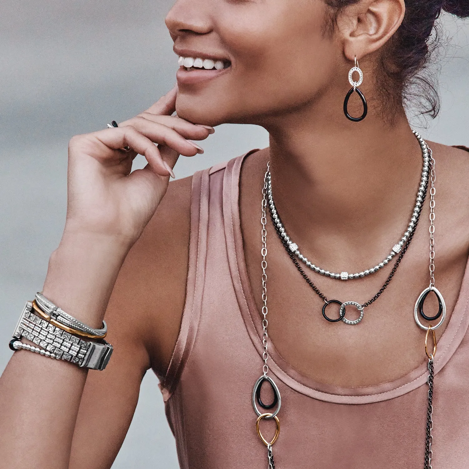 Neptune's Rings Night Earrings