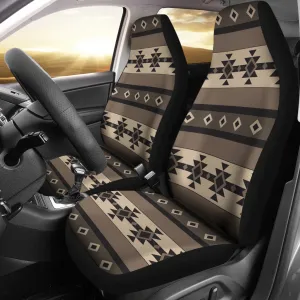Neutral Colored Tribal Boho Pattern Car Seat Covers Aztec Ethnic