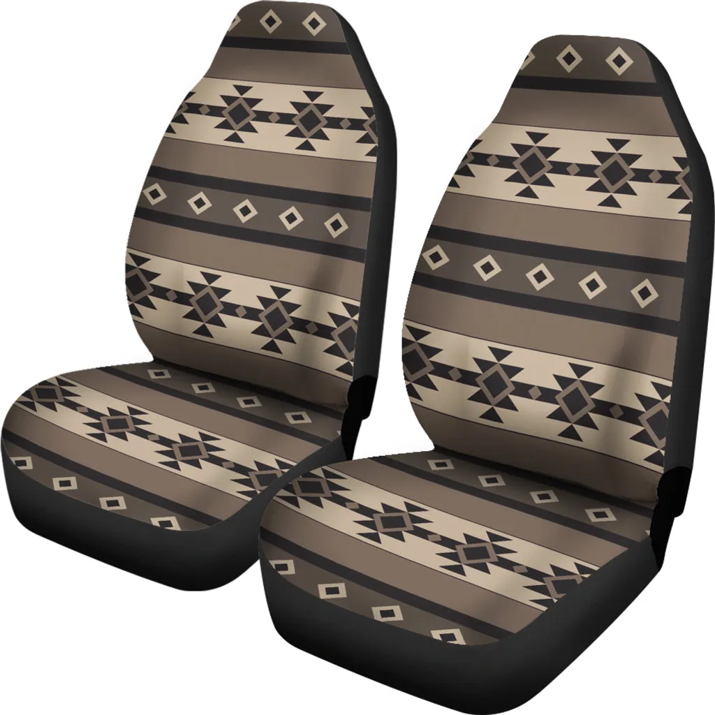 Neutral Colored Tribal Boho Pattern Car Seat Covers Aztec Ethnic