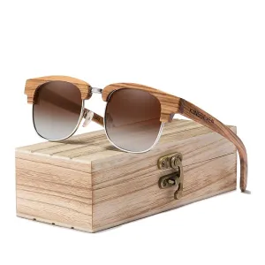 New Retro Wooden Natural Male Polarized UV Protection Sunglasses