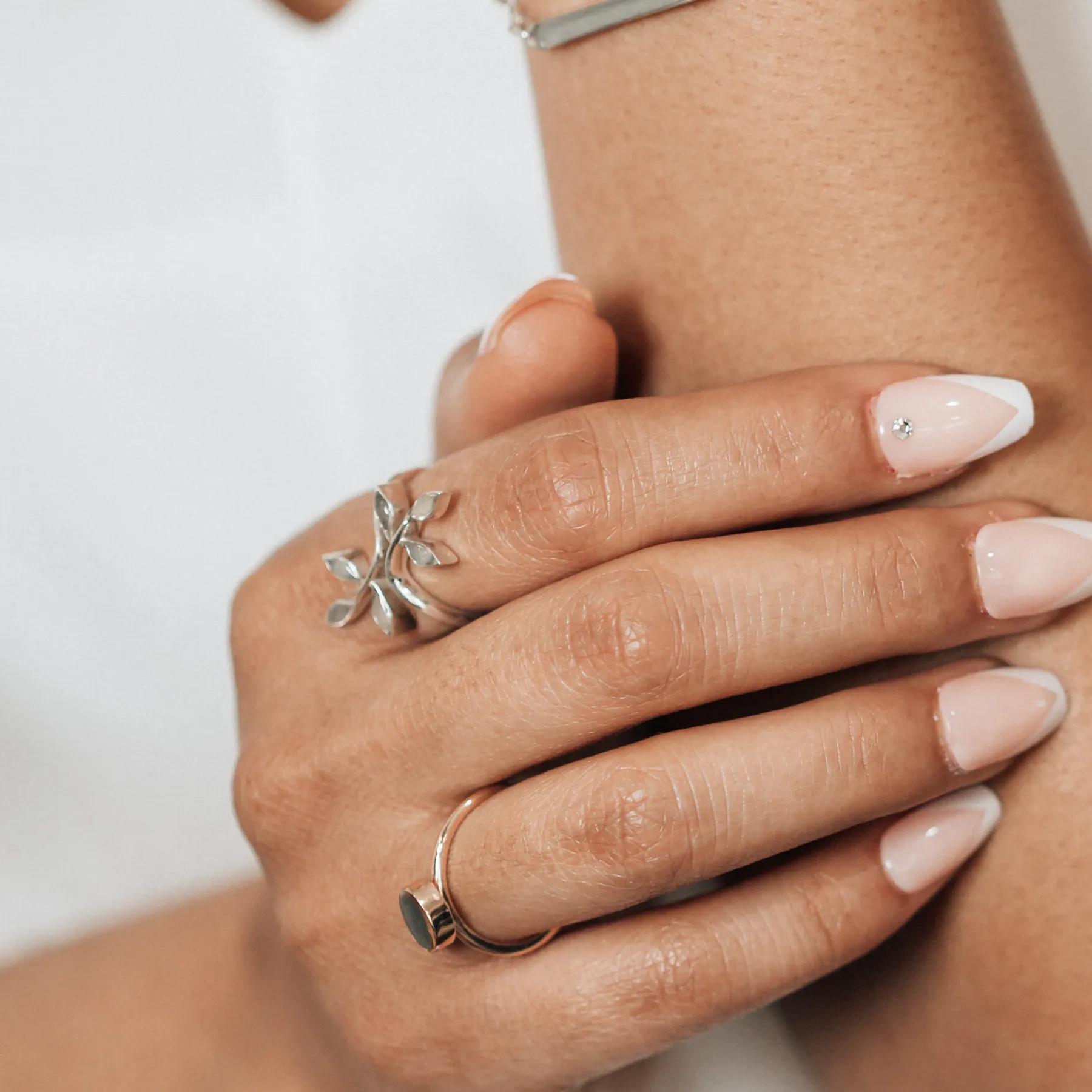 Olive Branch Cremation Ring in 14K Rose Gold