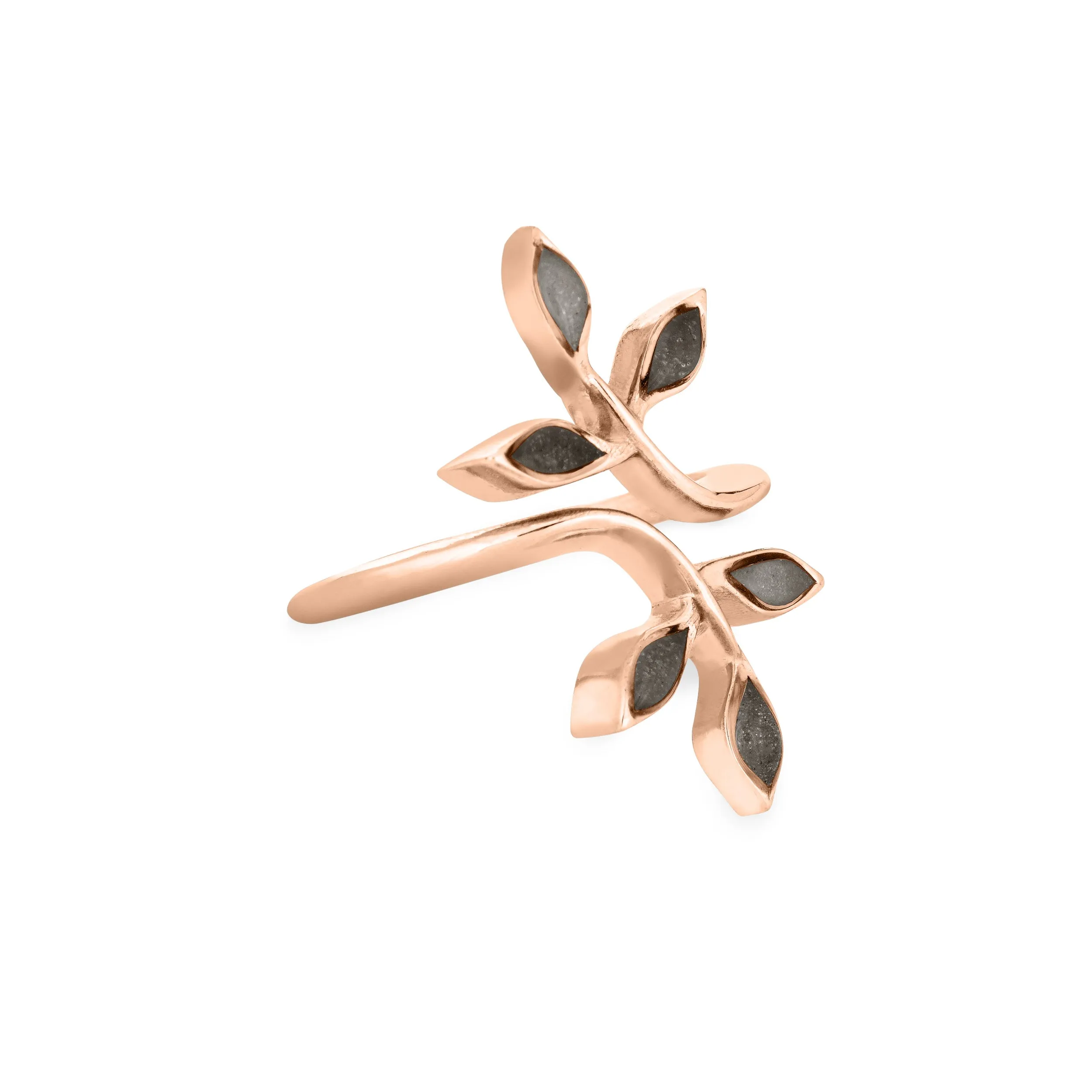 Olive Branch Cremation Ring in 14K Rose Gold