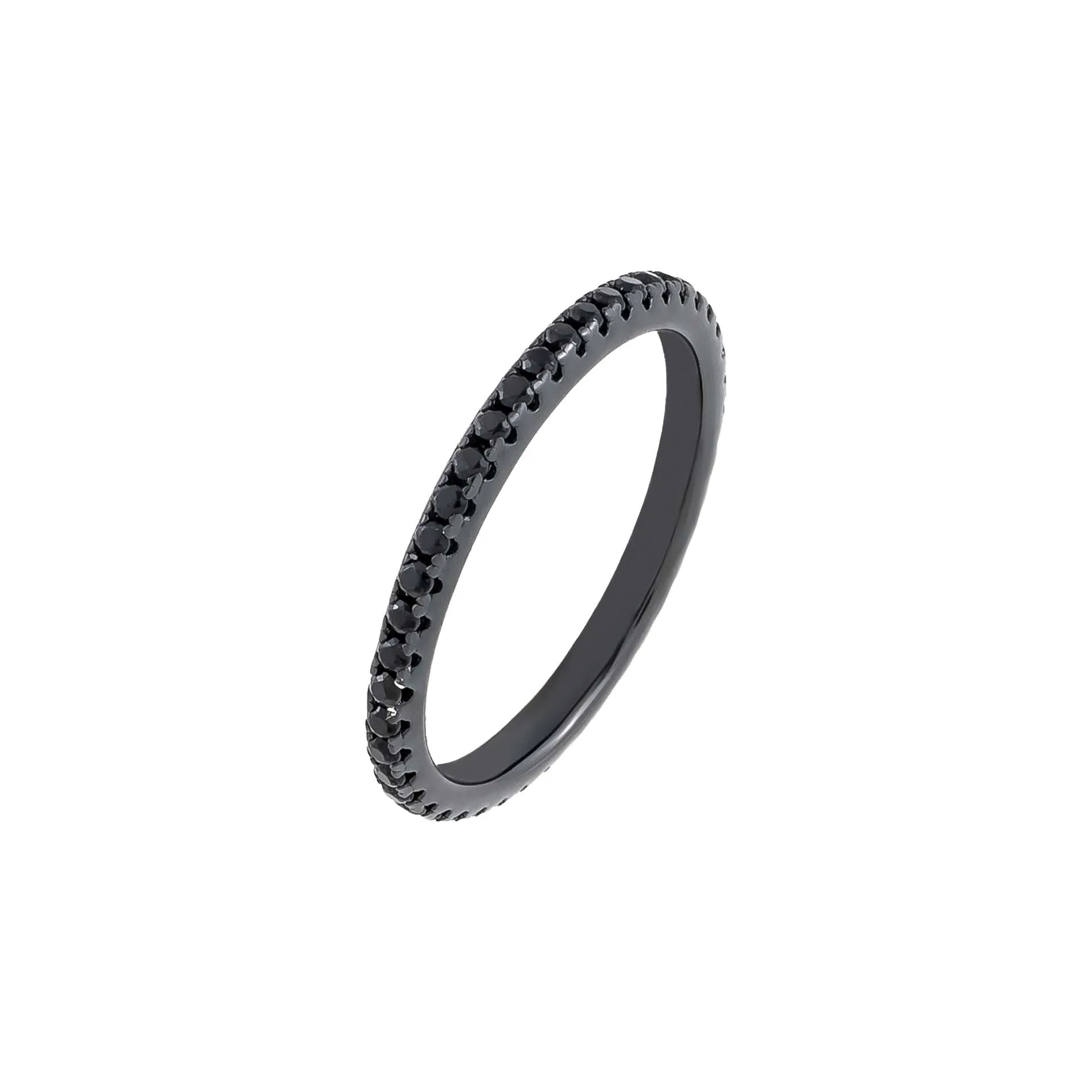 Onyx CZ Thin Ring