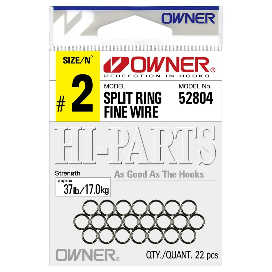 Owner Split Rings Fine Wire Black