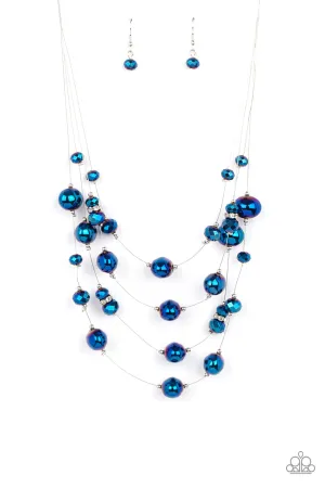 Paparazzi Cosmic Real Estate - Blue/Brown Iridescent Necklace