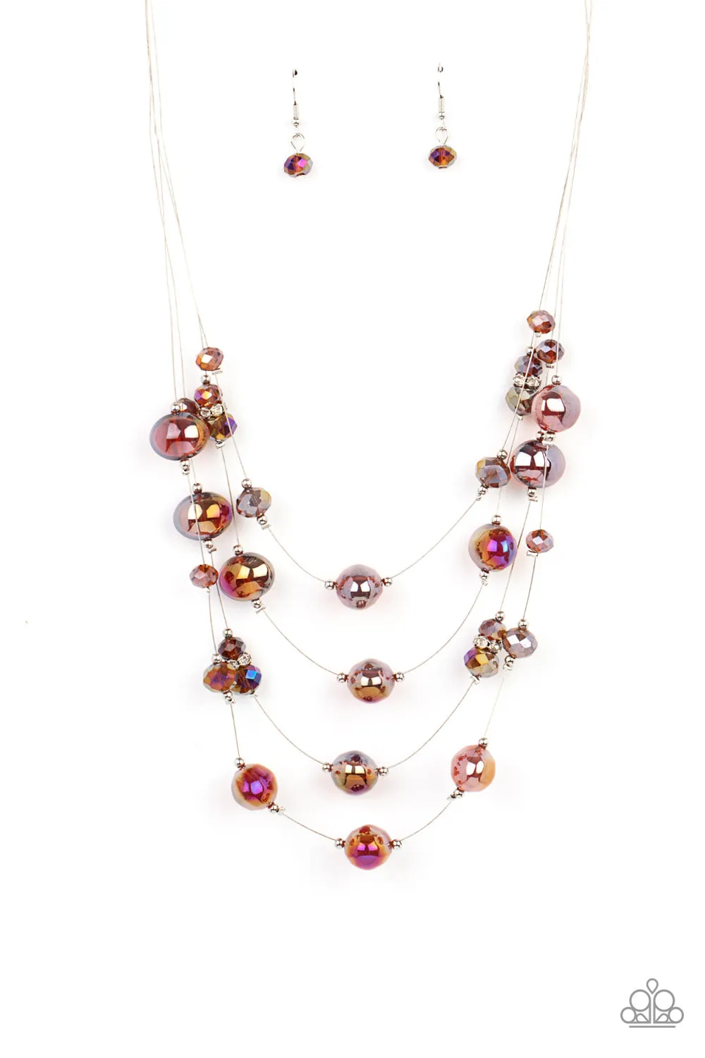Paparazzi Cosmic Real Estate - Blue/Brown Iridescent Necklace