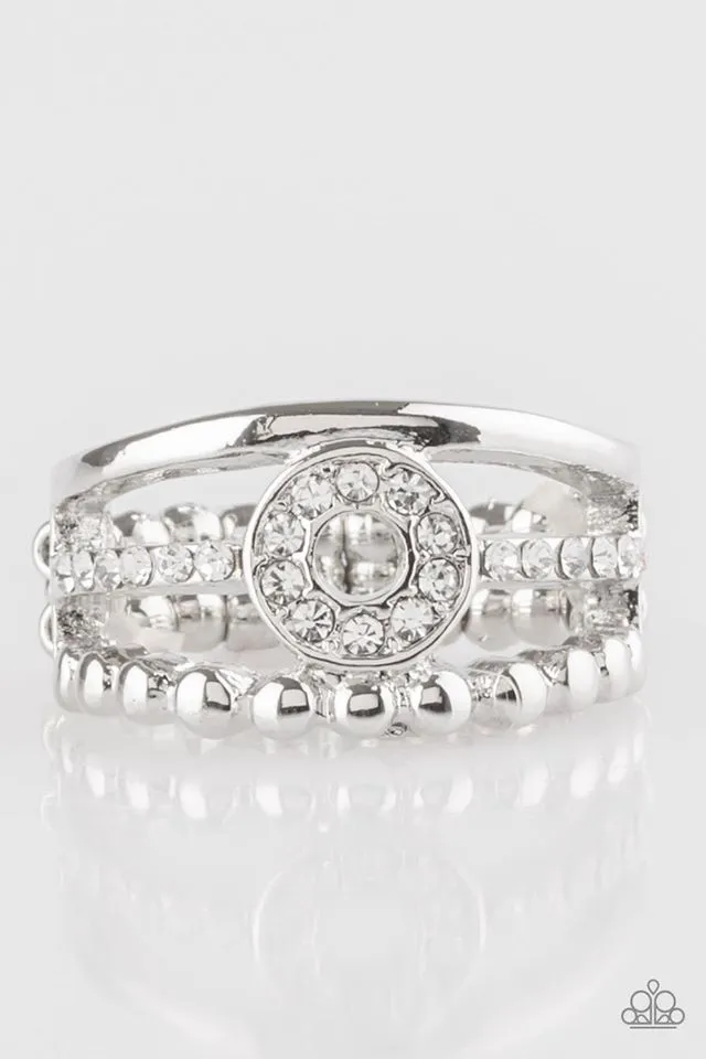 Paparazzi - Cost of Living  - White Ring
