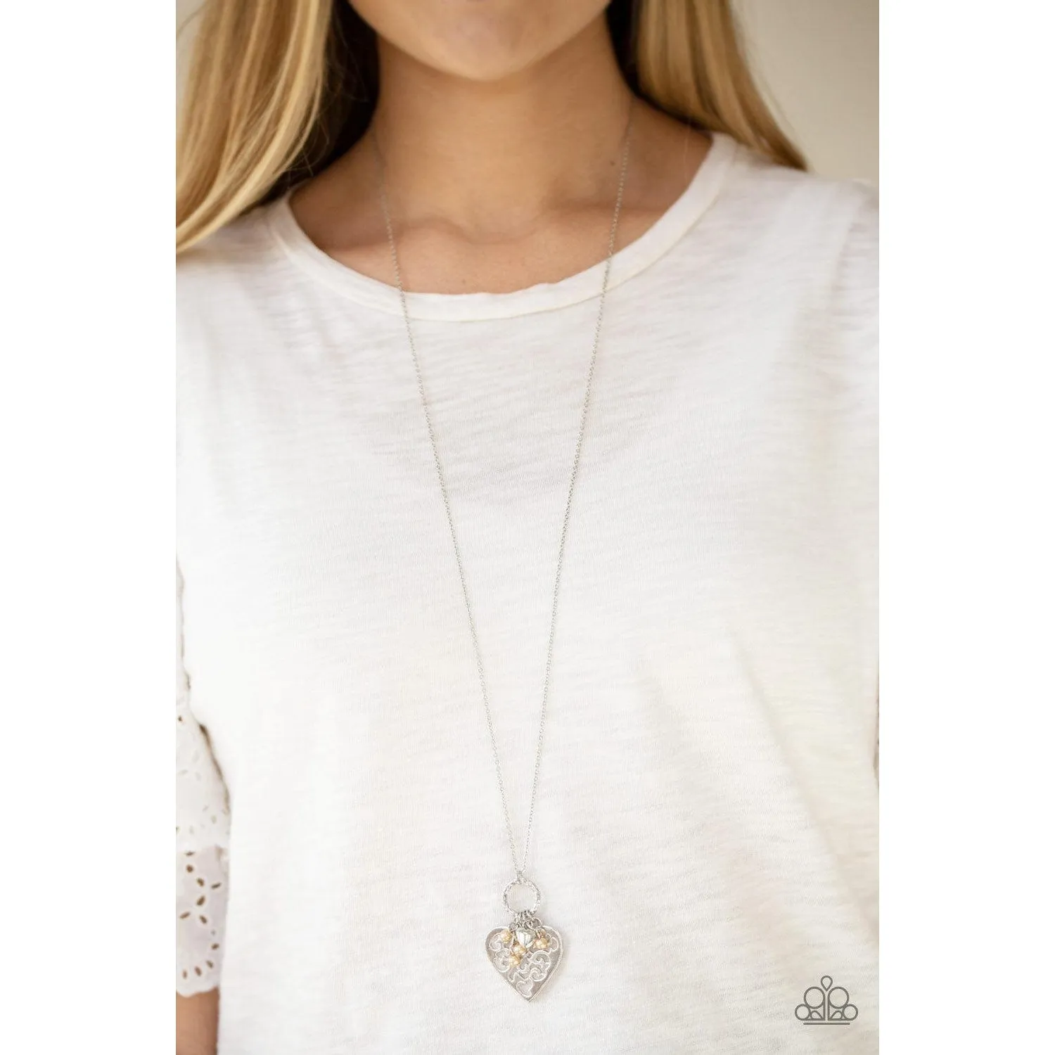 Paparazzi Romeo Romance - Brown Heart Necklace & Earrings Set