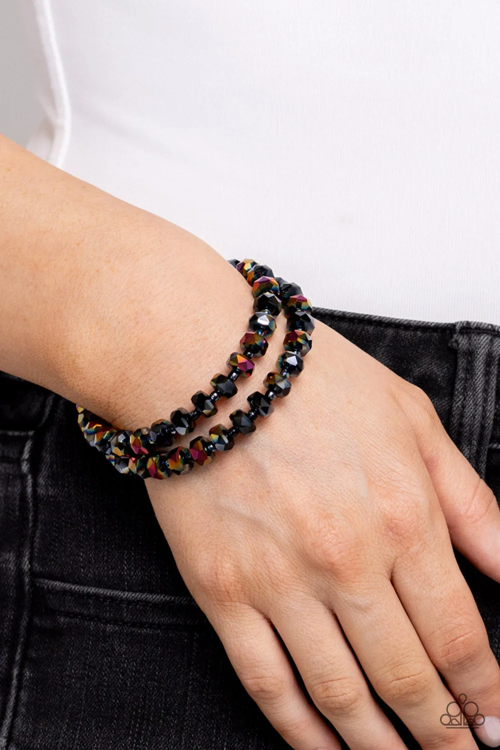 Paparazzi Seriously Stellar - Black Coil Bracelet