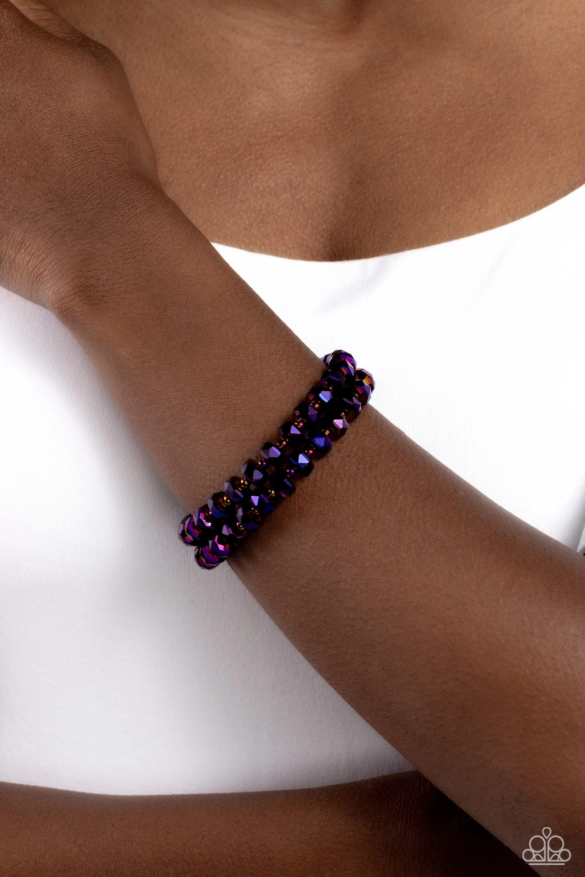 Paparazzi Seriously Stellar - Purple Coil Bracelet