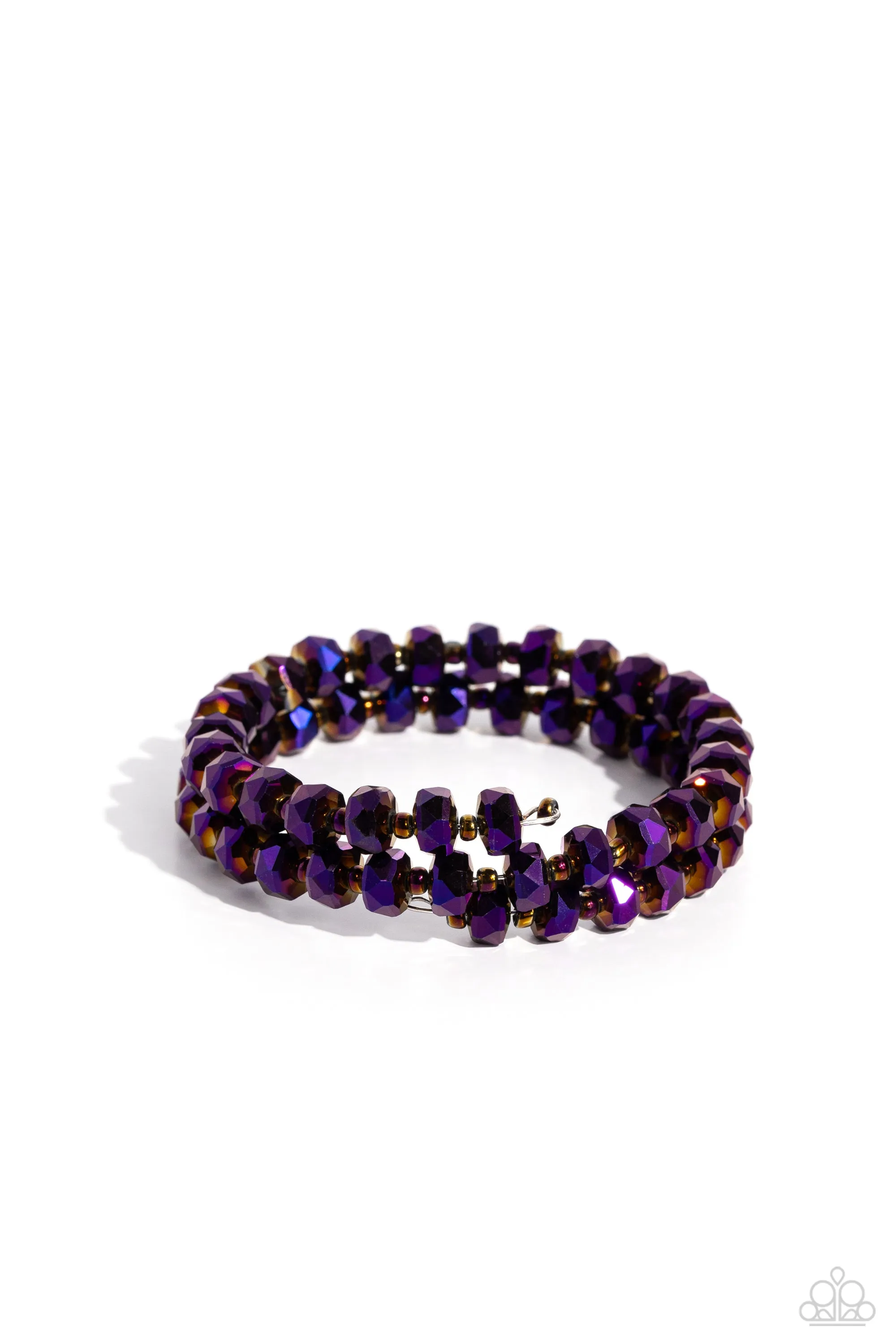Paparazzi Seriously Stellar - Purple Coil Bracelet