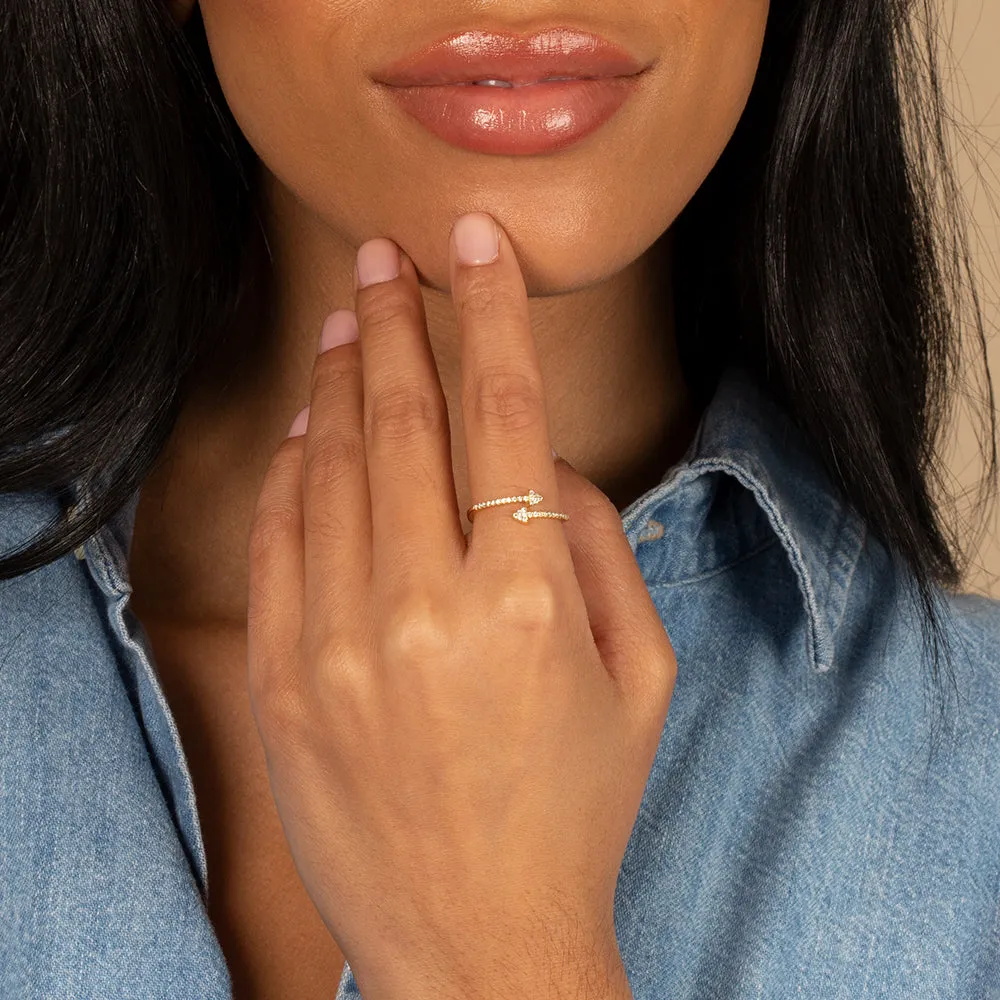 Pavé Arrow Wrap Ring