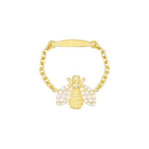 Pavé Bee Chain Ring