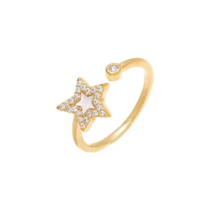 Pavé Open Star Stone Ring