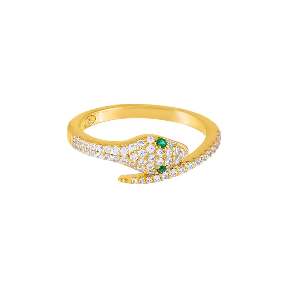Pavé Snake Ring