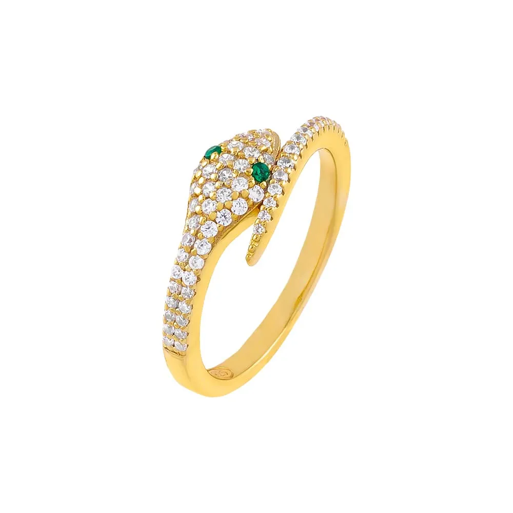 Pavé Snake Ring