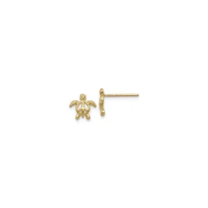 Peace Turtle Stud Earrings (14K)