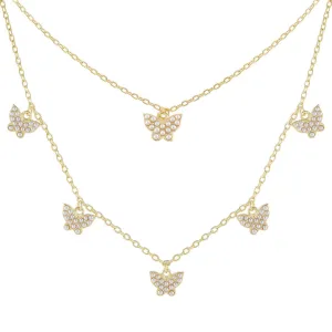 Pearl Butterfly Necklace Combo Set