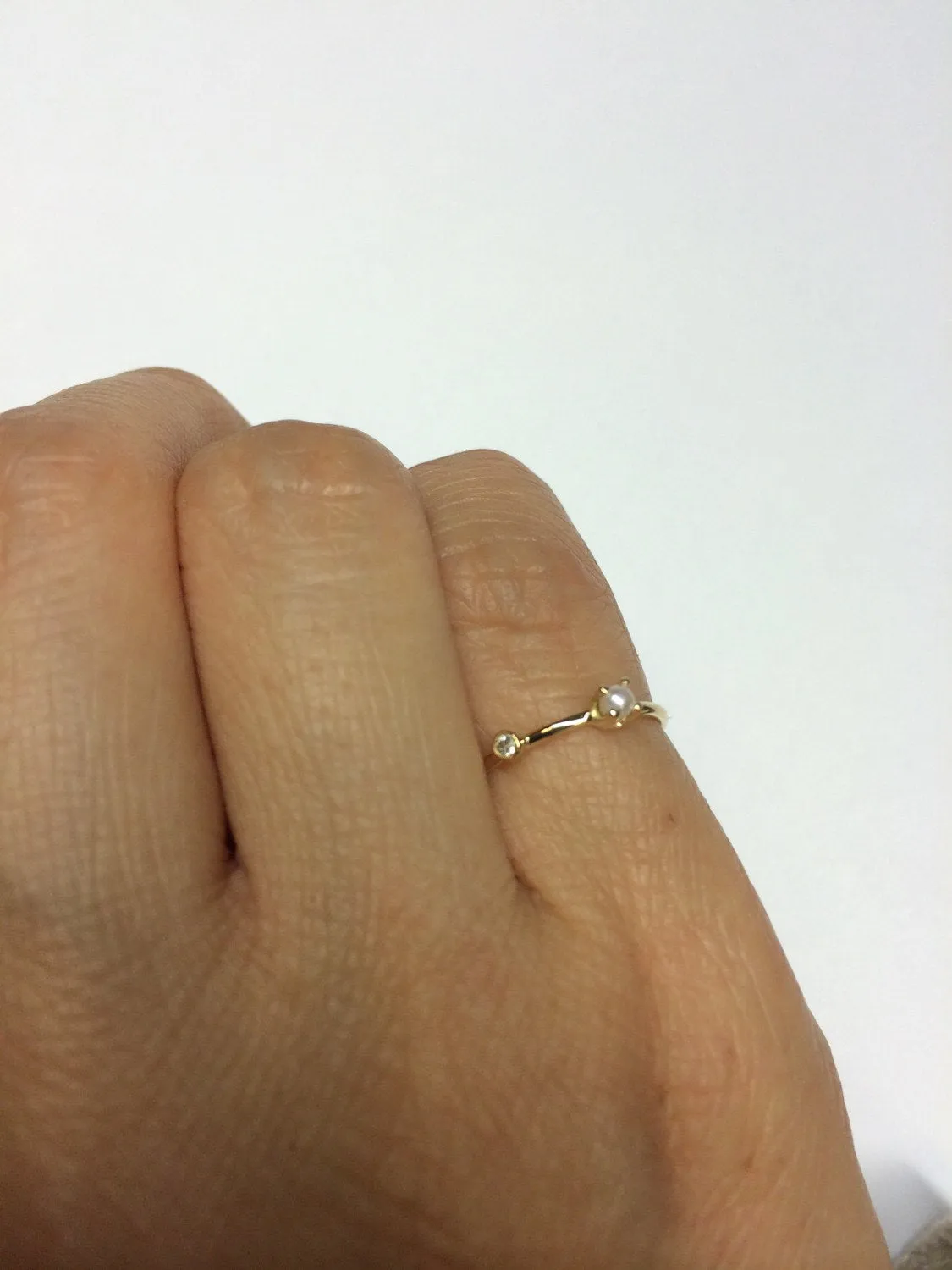 Pearl Duet Ring - Small