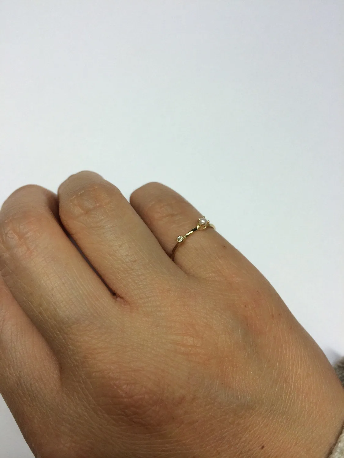 Pearl Duet Ring - Small