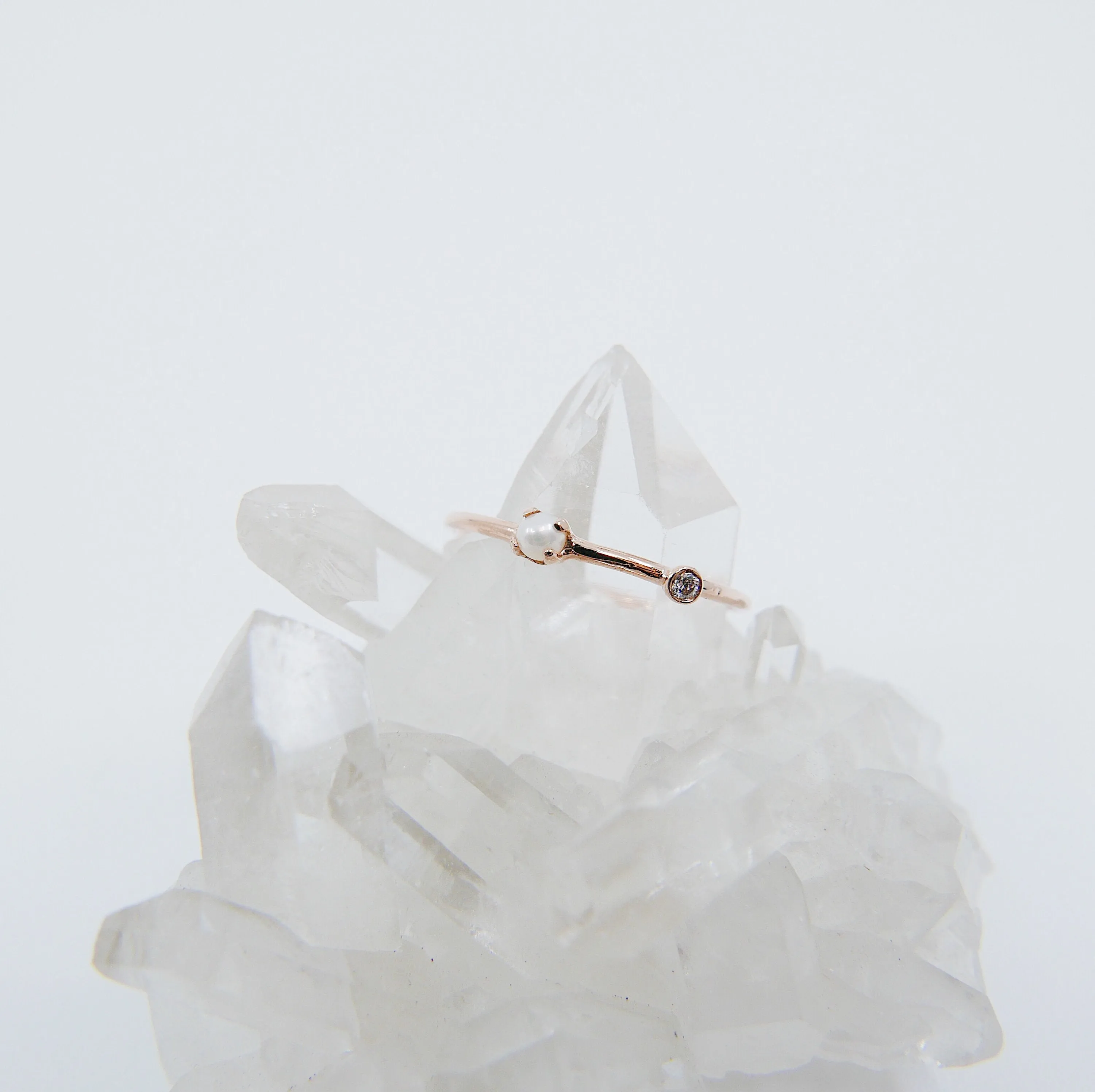 Pearl Duet Ring - Small