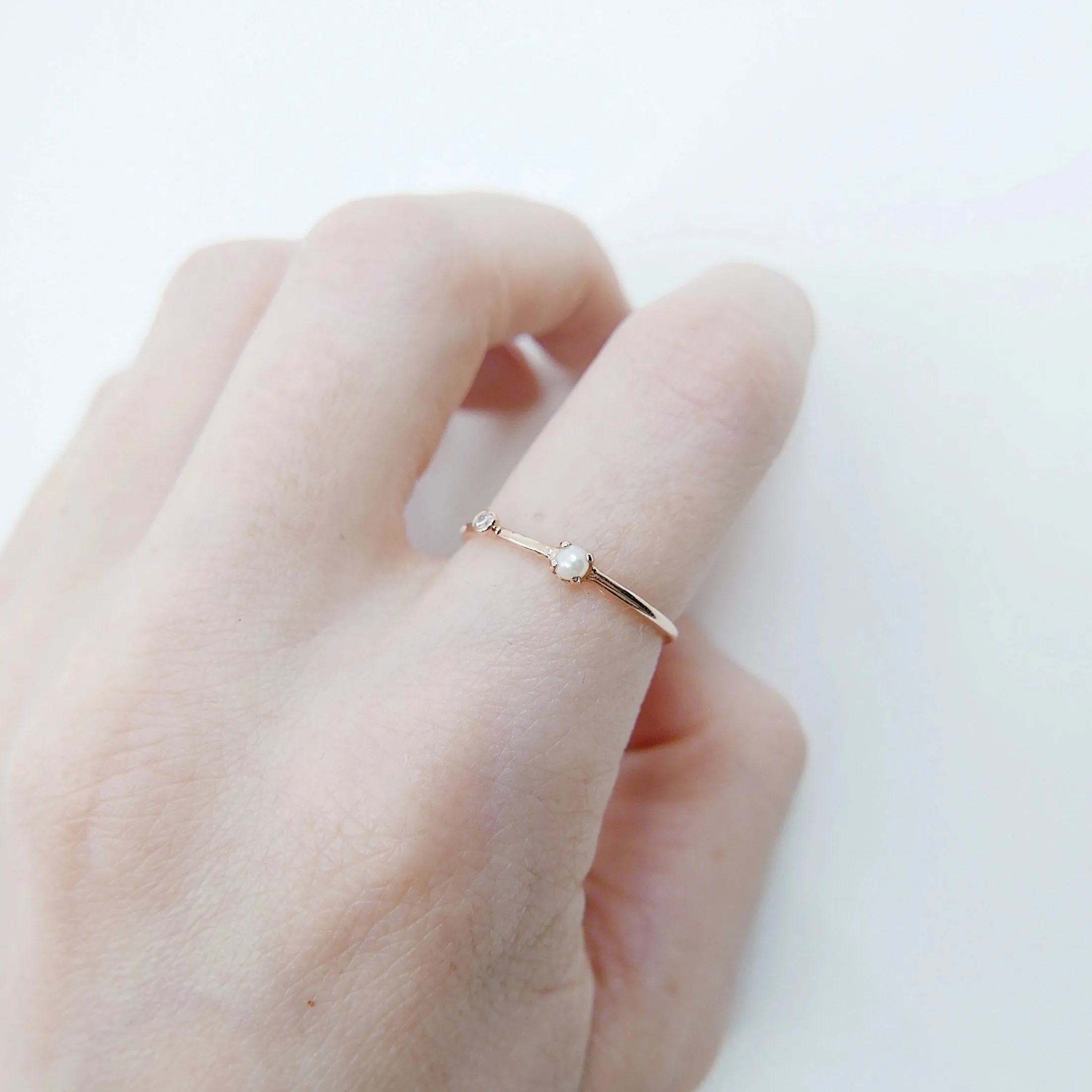 Pearl Duet Ring - Small