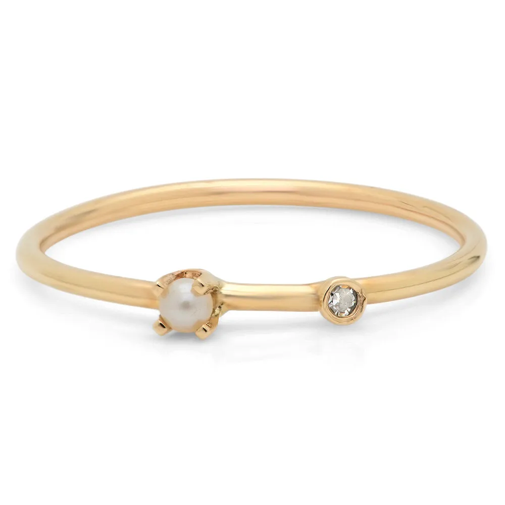 Pearl Duet Ring - Small